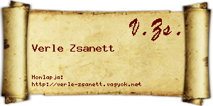 Verle Zsanett névjegykártya